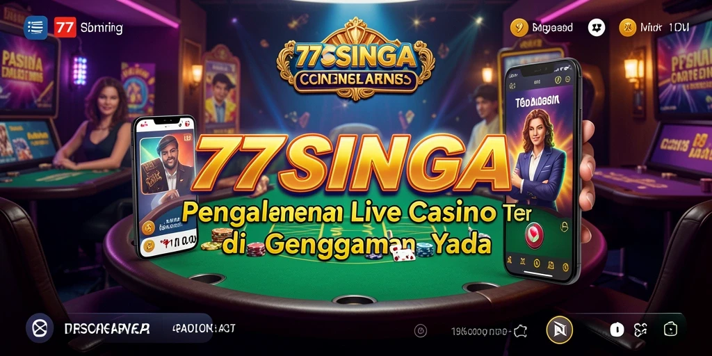 Tampilan gameplay Live Casino yang menarik dan interaktif di 77SINGA.