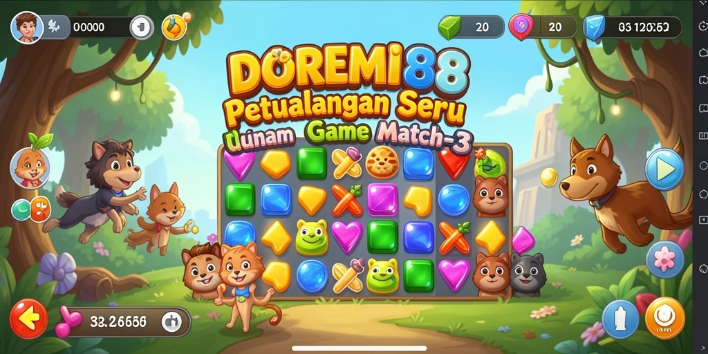 Gameplay DOREMI88 yang menawan dengan kombinasi warna-warni.