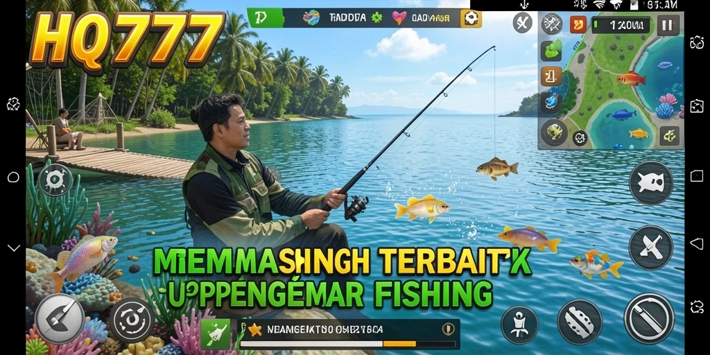 Gameplay seru dalam HQ777 menampilkan pengalaman memancing yang menegangkan.