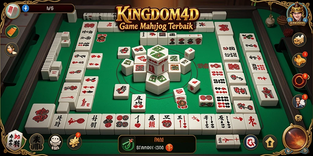 Screenshot gameplay KINGDOM4D yang menunjukkan tantangan seru Mahjong.