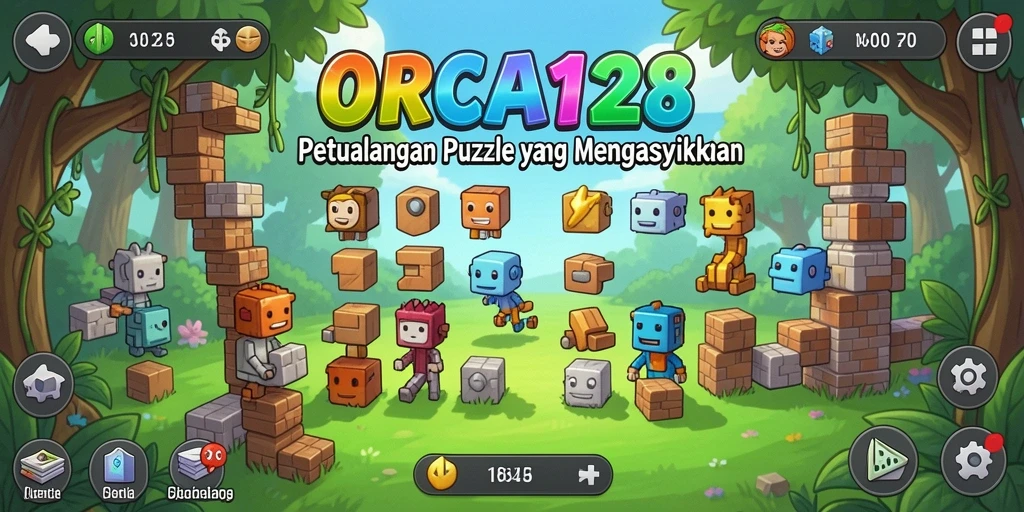 Tampilan gameplay seru dari ORCA128 dengan tantangan puzzle yang menarik.