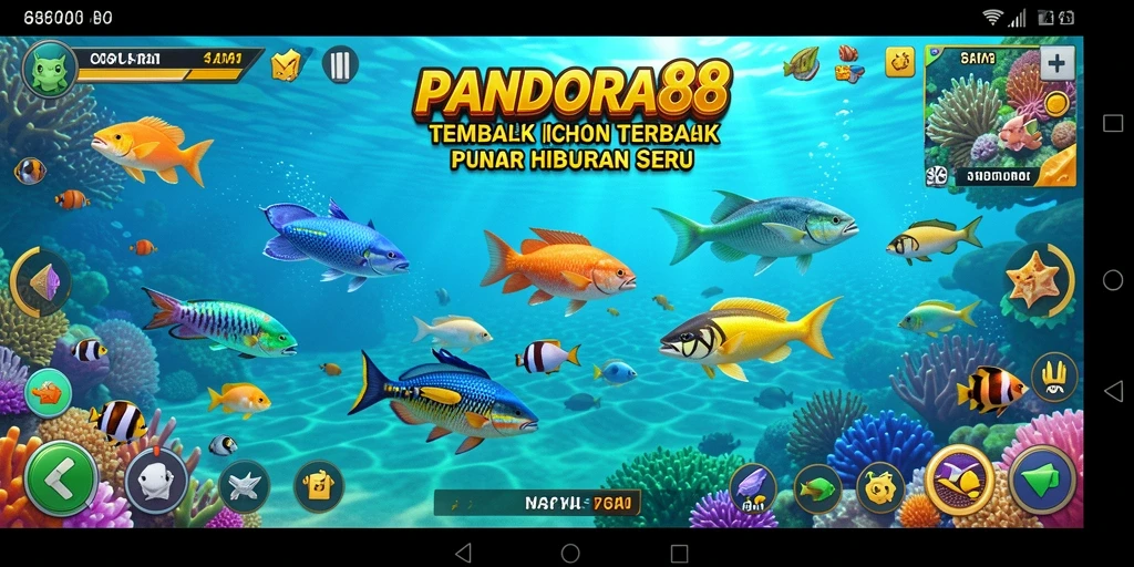 Gameplay seru PANDORA88 saat menembak ikan dalam lingkungan yang menarik.
