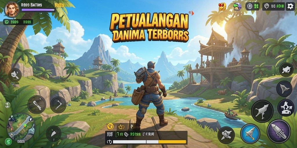 Tampilan gameplay Open World yang menakjubkan di RI889.