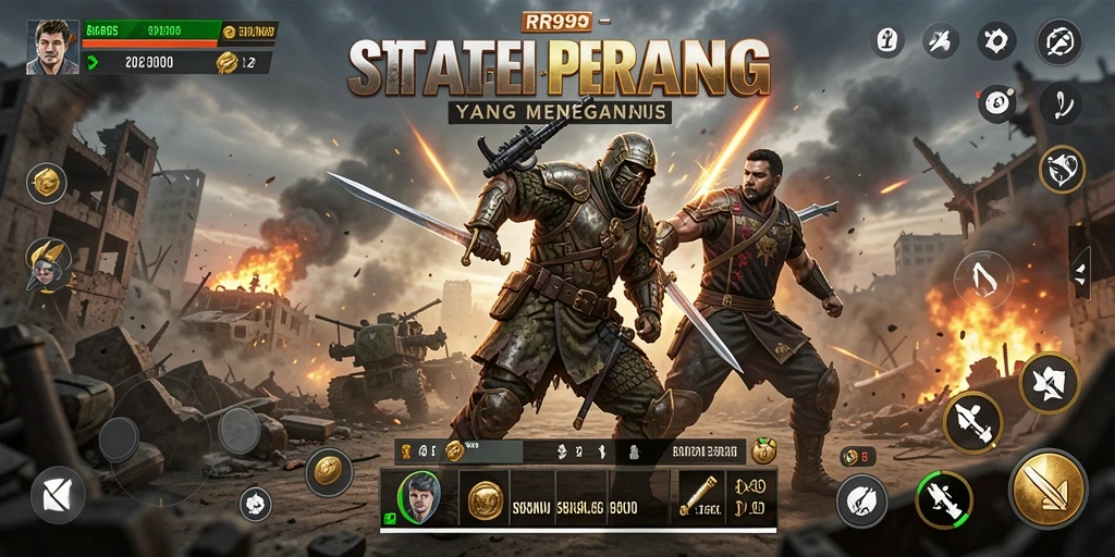 Tampilan gameplay <strong>RR999</strong> yang menegangkan dalam pertempuran strategis.