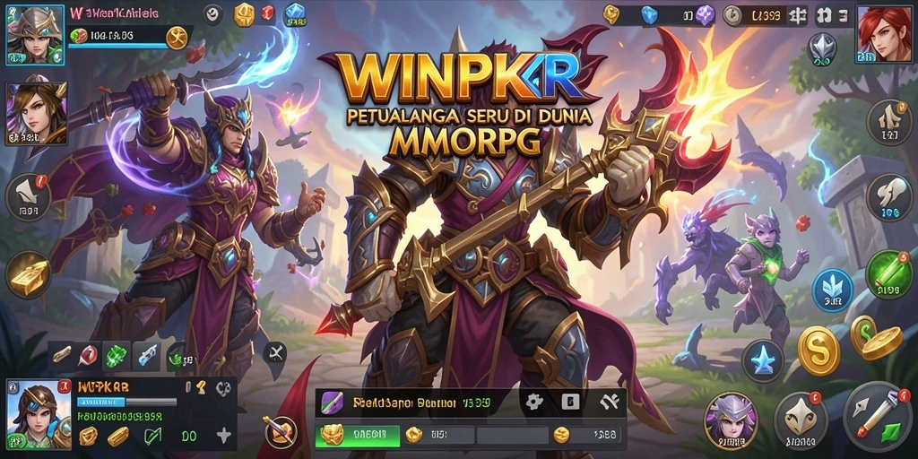 Screenshot gameplay WINPKR yang menampilkan aksi seru di dunia MMORPG.